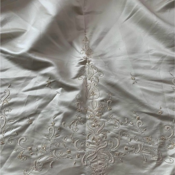 🚫SOLS🚫Champagne Off  Shoulder Atelier Diagonal Sample Wedding gown Size 12 - Picture 8 of 10